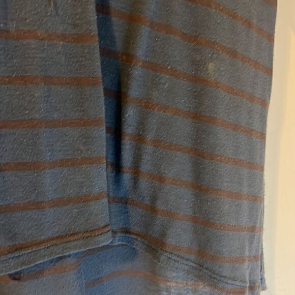 Soft Lounge - We The Free T Shirt - Blue / Brown Striped Distressed Medium - Picture 3 of 4